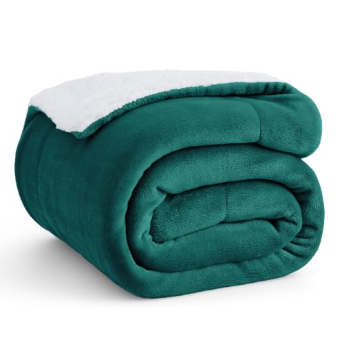 Bedsure GentleSoft Sherpa Fleece Throw Blanket for Couch, Non-Heated, Thick and Warm Throw for Women and Men, Soft Fuzzy Plush Blanket for Winter, Room Home Decor Gifts, Forest Green, 50x60 Inches - color: 04 - Forest Green, size: Throw (50" X 60")