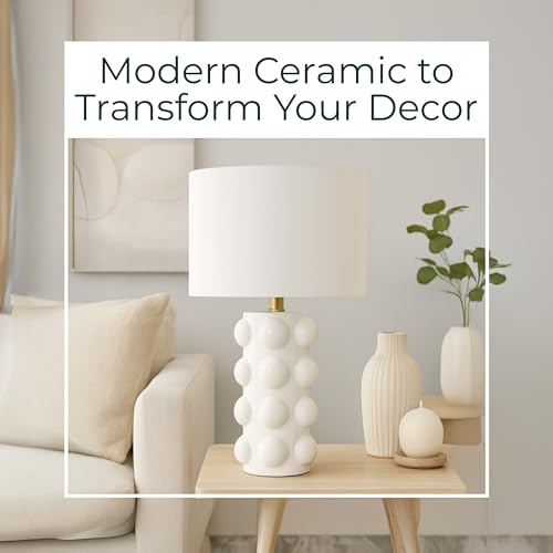 Sagebrook Home Ceramic 22" Bubble Table Lamp, White - color: White, size: 22.0" H
