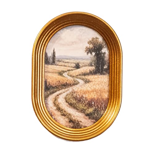 Vintage Gold Oval 4x6 Picture Frame | Ornate Decorative Frame for Home Gallery Wall & Tabletop Display - size: 1PCS