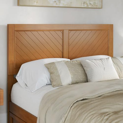 AFI, Canyon Queen Solid Wood Rustic Farmhouse Headboard, Light Toffee - color: Light Toffee, size: Queen (U.S. Standard)