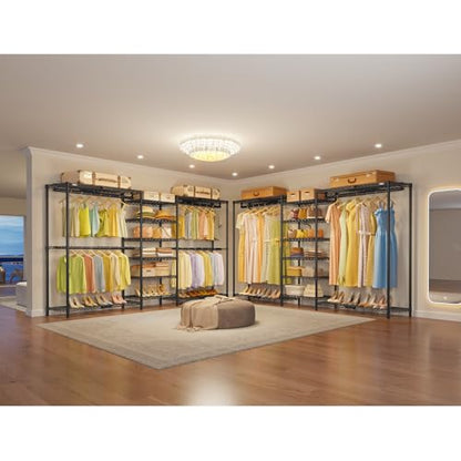 VIPEK X3 Plus Large Expandable Closet Rack Wardrobe Closet Organizer Black | Freestanding Clothes Racks with Adjustable Shelves and Hanger Rods from 5'10" to 8'8", Large Modular Closet Systems 1360LBS - color: Black, size: X3 Plus