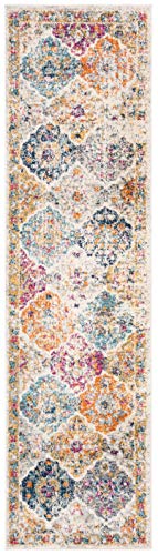 SAFAVIEH Madison Collection Accent Rug - 2'3" x 4', Cream & Multi, Boho Chic Distressed Design, Non-Shedding & Easy Care, Ideal for High Traffic Areas in Entryway, Living Room, Bedroom (MAD611B) - color: Cream/Multi, size: 2'3" x 4' (Rectangular)