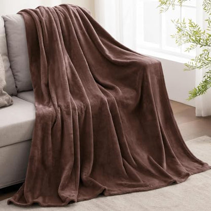 BEDELITE Fleece Blanket Soft Plush Twin Size Blanket Brown 60"x80" | Ultra Soft Fleece, Plush Microfiber, Lightweight Warmth, All Season Comfort, Fade Resistant, Machine Washable, Couch Sofa Bed - color: Brown, size: Twin(60"x80")