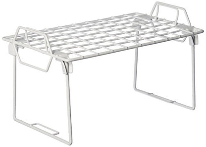 Whitmor Wire Grid Stacking Shelf Small, White - size: 1-TIER, 7"L x 12"W x 7"H