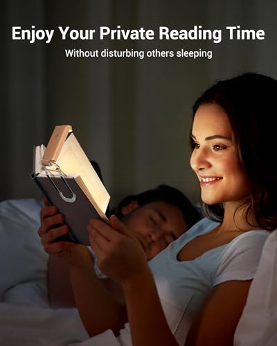 DEWENWILS Rechargeable LED Clip on Book Light for Reading in Bed Mocha | Warm White, Brightness Adjustable, Flexible Lighting Angle, Compact & Lightweight for Bookworms, Kids, Adults - color: Mocha Mousse