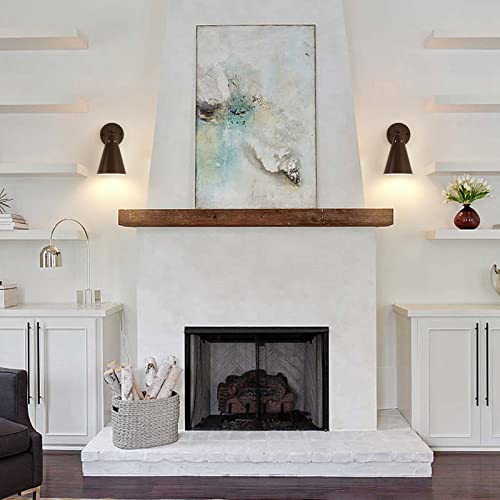 Oil Rubbed Bronze Farmhouse Wall Sconces Set of Two, Rustic Adjustable Interior Sconce Light Fixture Hardwired with Metal Shade,Indoor Industrial Lamp for Hallway,Bedroom,Living Room - color: Oil-Rubbed Bronze