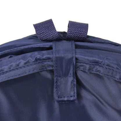 Pop-up Laundry Hamper, Navy Blue, Polyester Taffeta with Spiral Steel Frame, Foldable with Zippered Lid