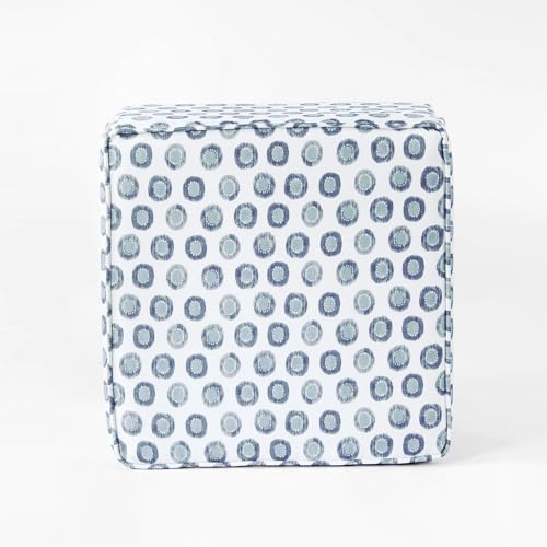 HomePop 18" Classic Square Storage Ottoman - Green Medallion Ikat Print - color: Small Multi Green Medallion Ikat Print