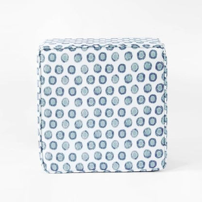 HomePop 18" Classic Square Storage Ottoman - Green Medallion Ikat Print - color: Small Multi Green Medallion Ikat Print