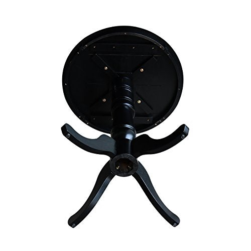 International Concepts 30" Round Top Pedestal Table - 40.9" in Black - color: Black