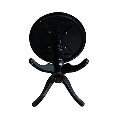 International Concepts 30" Round Top Pedestal Table - 40.9" in Black - color: Black