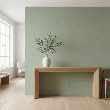 WADILE Grasscloth Peel and Stick Wallpaper 15.7in x 78.7in Light Green | Textured contact paper, Faux linen, Vinyl material, Cabinets, Self adhesive - color: Light Green, size: 15.7" x 78.7"