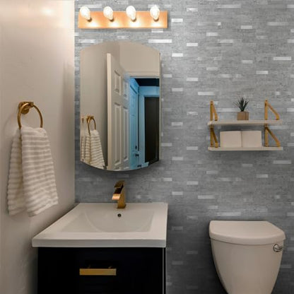 StyloVue 20 Sheets Peel and Stick Backsplash for Kitchen, Slate Gray with Metal Silver Look Stick on Tile Upgrade Your Kitchen Backsplash, RV, Fireplace - color: Slate Gray With Metal Silver