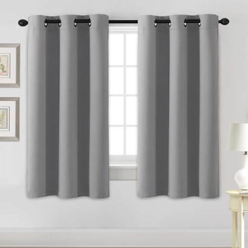 H.VERSAILTEX Blackout Curtains for Bedroom Thermal Insulated Room Darkening Living Room Curtains 63 Inch Long Grommet Privacy Protection Window Curtain Panels/Drapes for Nursery, 2 Panels, Dove Grey - color: Dove Gray, size: 42"W x 63"L (Pack of 2)