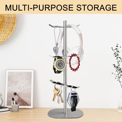 Mug Holder Tree, Coffee Cup Holder with 6 Hooks, Coffee Mug Rack, Metal Mug Tree for Counter, Mug Holder Stand Coffee Mug Hanger(Brushed Nickel) - color: Brushed Nickel-A
