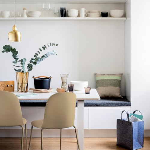 2xhome Set of 4 Modern Stackable Armless Dining Chairs | Plastic Shell Seat with Metal Legs | Indoor or Outdoor Use | Home Kitchen Patio, Beige - color: Beige, size: No Padding