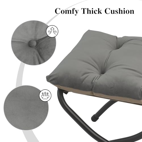 15"(H) Folding Ottoman, Set of 2, Foldable Footrest Stool, Small Foot Stool for Couch, Collapsible Foot Rest Ottoman for Sofa, Accent Padded Ottomans for Living Room, Bedroom, Dark Grey - color: Dark Grey 2pcs