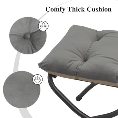 15"(H) Folding Ottoman, Set of 2, Foldable Footrest Stool, Small Foot Stool for Couch, Collapsible Foot Rest Ottoman for Sofa, Accent Padded Ottomans for Living Room, Bedroom, Dark Grey - color: Dark Grey 2pcs