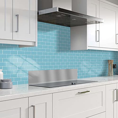 STICKGOO Subway Tile Peel and Stick Backsplash, Thicker Design 12" x 12" Stick on Backsplash Tiles for Kitchen, Bathroom, Wall Tile (10 Sheets, Blue) - color: Blue