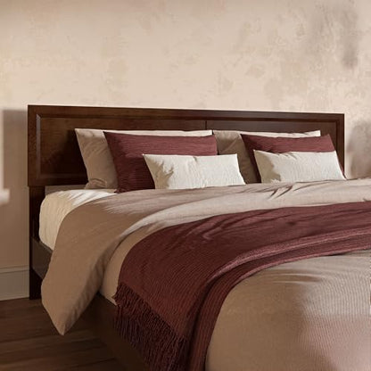 AFI, Sophia Adjustable Modern King Wood Headboard, Walnut - color: Walnut, size: King (U.S. Standard)