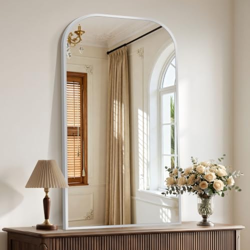 COFENY Bathroom Mirror, 30x50 inch Silver Rectangle Wall Mounted Mirror with Thin Frame, Bathroom Vanity Mirrors for Over Sink, Entryway, Living Room, Bedroom - color: Silver, size: 50"L x 30"W