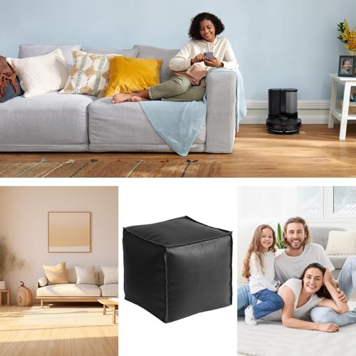 Sturdy Foot Stall - Ottoman Bench | 40cm, Stool with Lid Seating, Sofa Bench with Thick Padding, Ottoman Stall, Feet Stools or Bedroom Dorm Office Home Living - color: Black