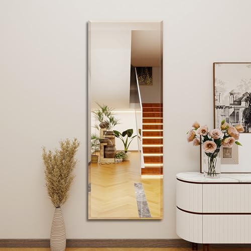 wall Mirror Full Length,56X16FullL ength Mirrorwallmounted, | Bedroom/wall/Bathroom/Makeup Area/Cloakroom (56 * 16 Inch) - size: 56"L x 16"W