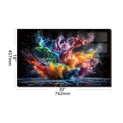 Evgosm Tempered Glass Backsplash for Kitchen, pigment Stove Splashback, Glass Backsplash, Used for Kitchen Wall Protection and Decoration, Easy to Install and Clean. (30x18'') - size: 30"L x 18"W