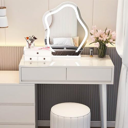 Yesland 2 Packs Space-Saving Floating Nightstand with Drawer - Perfect for Small Spaces - Supports 11 lbs - Compact Wall Mount Rustic Wood Floating Drawers - White