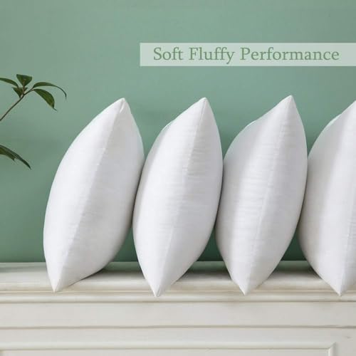 MIULEE 15x15 Inch Throw Pillow Insert for Couch Sofa Bed | Premium Virgin Filling, Soft Brushed Fabric, Decorative Pillow, Lumbar Back and Neck Support - size: 15x15 Inch