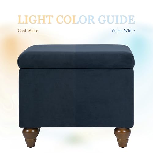 HomePop 22" Medium Rectangular Storage Ottoman - Blue Velvet - color: Blue Velvet