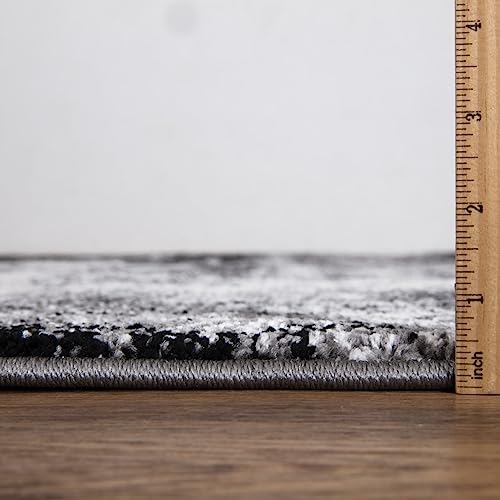 Keen Home Design Runner Rugs - 32"x119" Non-Shedding, Thick Pile Abstract Rugs for Kitchen, Living Room, Bedroom, Dining Room, Entryway - Size: 2'8" x 9'11", Abstract Black - color: Abstract Black, size: 2'8" x 9'11" (Runner)