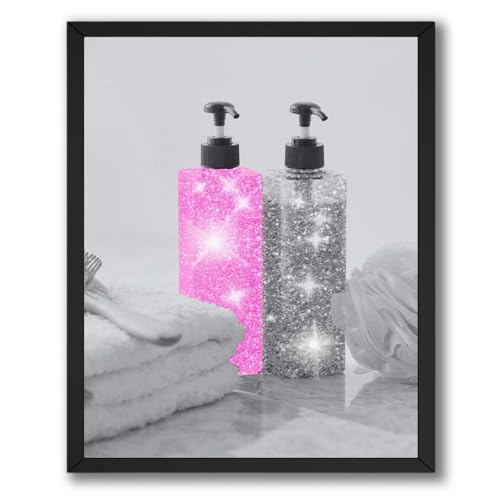 ALPINE INK CO. Soap Bottle Still Life Poster - Glitter Photography - Modern Bathroom Wall Decor for Home, Office, Bedroom, Clean Interior Design - 8x10 Unframed Print - color: Style-14, size: 8"L x 10"W