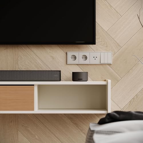 94'' Floating TV Stand, Wall Mounted TV Console, White | Floating TV Cabinet, Under TV Shelf for Bedroom Living Room - color: White, size: 94 IN