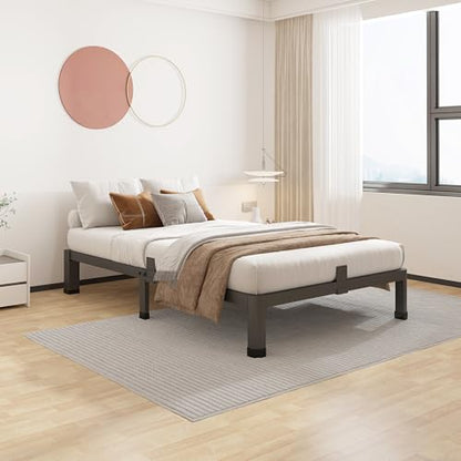 ROIL 10 Inch Twin Bed Frame Low Profile with Rounded Corner Mattress Baffle | Easy Assembly, Noise Free, 3500LBS Load Capacity, No Box Spring Needed, Heavy Duty Steel, No Box Spring Needed, Rubber Pads - size: Twin, style: 10 Inch