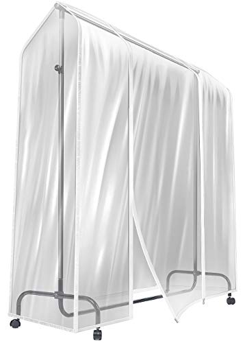 Sorbus Cover for Garment Rack - 6 Ft Transparent Clothes Rack Cover, Garment Coat Hanger Protector Dustproof Waterproof Clothing Storage Cover for Dresses, Suits, Coats, and more (Rack Not Included) - size: 1 Pack