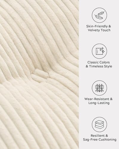 Folding Sofa Bed with Pillow Convertible Sleeper Chair Boneless Foldable Couch Comfy Floor Sofa Lounge Couch Bed for Living Room, Bedroom, Apartment, Beige - color: Beige