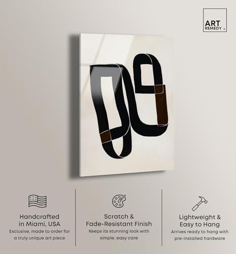 The Buckle I Acrylic Print Black Minimalist Art by Art Remedy, Ready to Hang, 24 x 36 - size: 36"L x 24"W
