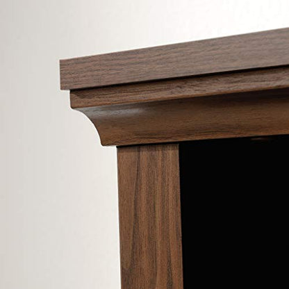 Sauder 3 Tier Book Shelf Wooden Bookcase Multipurpose Bookshelf for Home Office, Living Room, in Grand Walnut - color: Grand Walnut Finish
