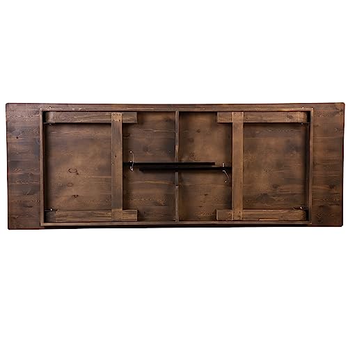 Flash Furniture Hercules 108x40 in Folding Table | Commercial Grade, Foldable Locking Legs, Farmhouse, Rustic