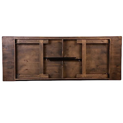 Flash Furniture Hercules 108x40 in Folding Table | Commercial Grade, Foldable Locking Legs, Farmhouse, Rustic