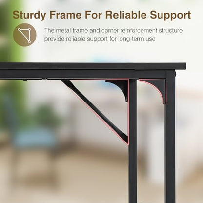 FDW 39 inches Computer Desk, Modern Simple Style Desk for Home Office, Study Student Writing Desk,Black - color: Black, size: 40 Inches