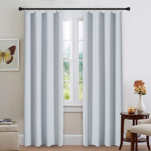 NICETOWN Blackout Curtain Liners, Curtain Lining for Window, Cold Heat Light Noise Blocking Curtain Liners for Drapes Blackout, Thermal Panel Liners for Sheer Curtains, 1 Pair, 50" x 92" Per Panel - color: Platinum White, size: 50"W x 92"L (Pack of 2)