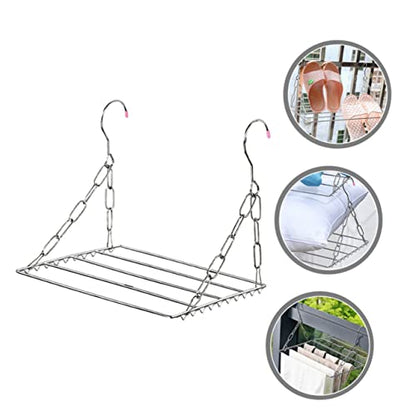 Stainless Steel Laundry Hanger Drying Rack for Dorm Room Compact Hanging Racks for Clothes