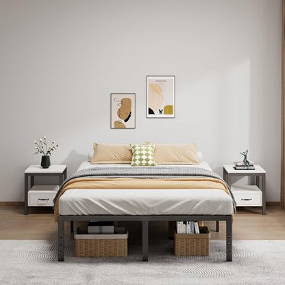 LUMUNANCE Metal Bed Frame Full Size - 16 Inch Heavy-Duty Full Platform Bed Frame No Box Spring Needed, Easy Assembly, Noise-Free, Sturdy Mattress Foundation, Underbed Storage Space - size: Full, style: 16 Inch