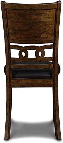 New Classic Furniture Gia 3-Piece Drop Leaf Dining Table Set with 2 Chairs, 42-Inch, Brown - color: Brown, size: Dining Set