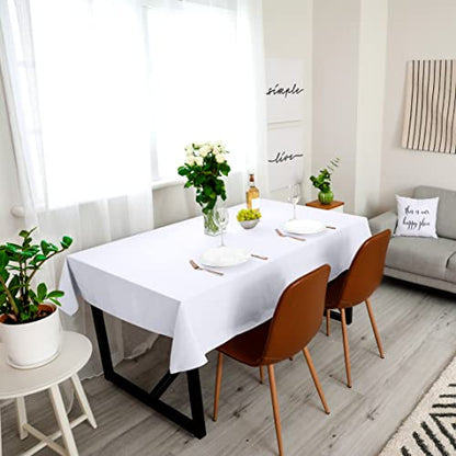 Utopia Kitchen Rectangle Table Cloth 1 Pack [60x84 Inches, White] | Tablecloth Machine Washable, Polyester Table Cover for Dining, Buffet Parties, Picnics, Events, Weddings and Restaurants - color: White, size: 1 Pack 60x84 Inch Tablecloth