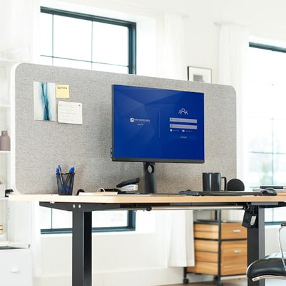 VIVO Gray 60 x 24 inch Privacy Panel, PP-1-V060G-S | Screw-in Sound Absorbing Cubicle Desk Divider, Acoustic Partition - size: 59"