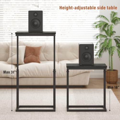 TUTOTAK End Table, Side Table, Tall Couch Table, Sofa Table | for Living Room, Bedroom, Grey TB01BY083P - color: Grey, size: 1 Pack, style: Large