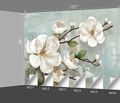 Beautiful 3D Floral Wallpaper Bedroom Modern Flowers murals Trendy Office Decorative Living Room tv Background Large wall Mural - 137"x96" Not Peel and Stick - color: B017, size: 137"x96"